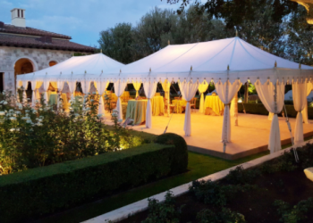 Get a party tent for your next backyard event