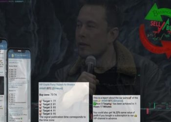 Telegram trading signals about upcoming pump on Binance