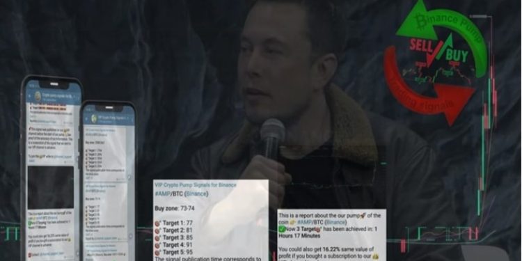 Telegram trading signals about upcoming pump on Binance