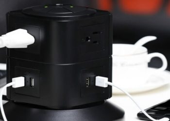 What are the advantages of a power outlet table?