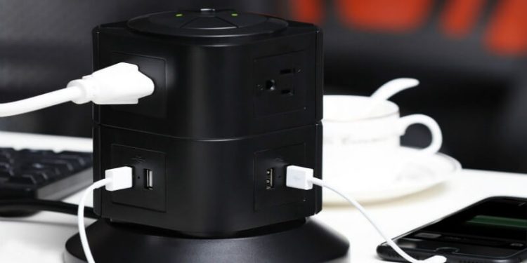 What are the advantages of a power outlet table?